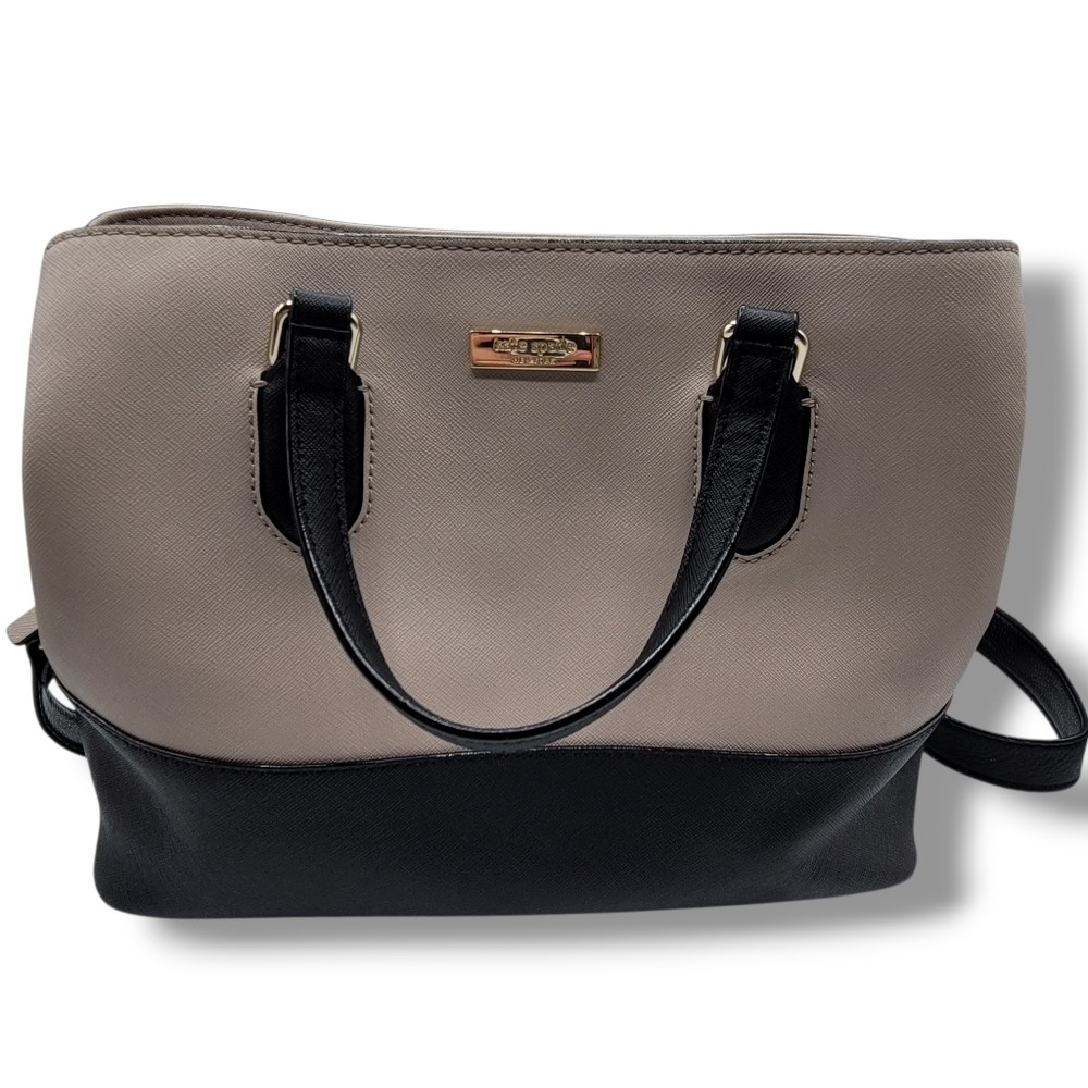 Kate Spade Laurel Way Evangelie, Two-tone Satchel Saffiano Leather